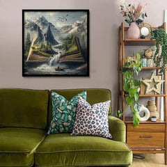 Mountains In Book Jigsaw Puzzle 1000 Pieces