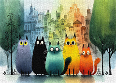 Chromatic Cats Jigsaw Puzzle 1000 Pieces