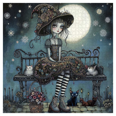 Moonlit Gothic Girl Jigsaw Puzzle 1000 Pieces