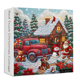 Red Truck Christmas Cottage Puzzle 1000 pièces