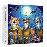 Midnight Cat Concert Jigsaw Puzzle 1000 Pieces