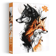 Wolf Fox Art Puzzle 1000 Teile