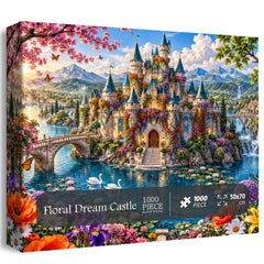 Floral Dream Castle Jigsaw Puzzle 1000 Piece