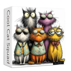 Cool Cat Squad Jigsaw Puzzle 1000 Pieces