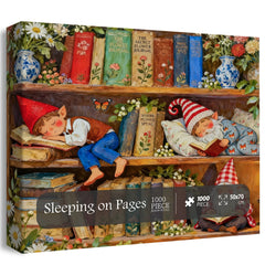Sleeping on Pages Jigsaw Puzzle 1000 Pieces