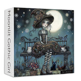Girl gothique au clair de lune puzzle 1000 pièces