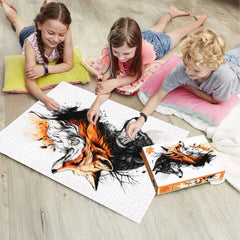 Wolf Fox Art Puzzle 1000 Teile