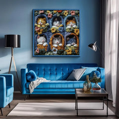 Gemütliche Kätzchen Puzzle 1000 Stücke