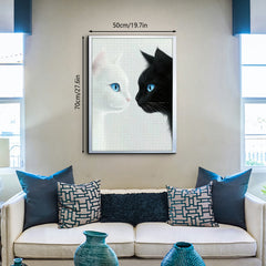 White & Black Cats Jigsaw Puzzle 1000 Pieces