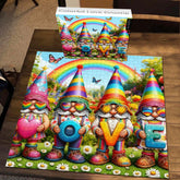 Colorful Love Gnome Jigsaw Puzzle 1000 Pieces