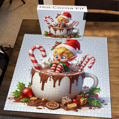 Hot Cocoa Elf Jigsaw Puzzle 1000 Pieces