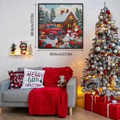 Red Truck Christmas Cottage Jigsaw Puzzle 1000 Pieces