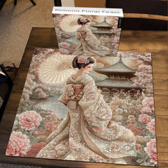 Kimono Floral Feast Jigsaw Puzzle 1000 Pieces