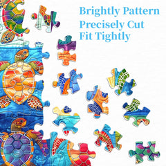 Colorful Ocean Turtles Jigsaw Puzzle 1000 Pieces