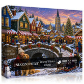 Warm Winter Village Jigsaw Puzzle 1000 Piece