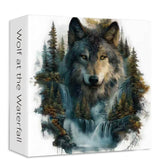 Wolf at the Waterfall Jigsaw Puzzle 1000 Pieces