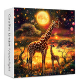 Giraffes Under Moonlight Jigsaw Puzzle 1000 Pieces