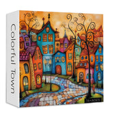 Puzzle de puzzle de la ville colorée 1000 pièces