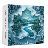 Winter Leaf River Puzzle 1000 Pizzle 1000