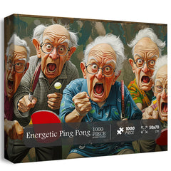 Energetic Ping Pong Jigsaw Puzzle 1000 Pieces