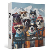 Équipe de ski dog puzzle 1000 pièces