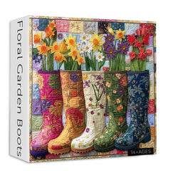 Floral Garden Boots Jigsaw Puzzle 1000 Pieces