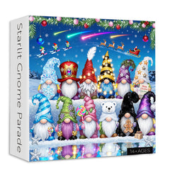 Starlit Gnome Parade Jigsaw Puzzle 1000 Pieces