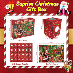 Weihnachtsgegner Cottage Advent Kalender Puzzle 1000 Stücke