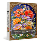Puzzle Floral Cadre Doré 1000 Pièces