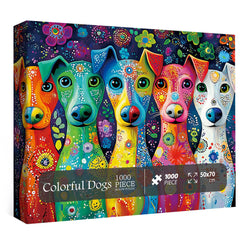 Bunte Hunde Puzzle 1000 Stücke