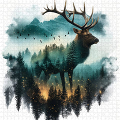 Elk Forest Jigsaw Puzzle 1000 Pieces
