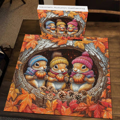 Squirrel's Autumn Gathering Puzzle 1000 Pièces