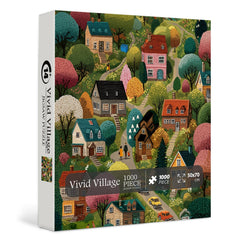 Vivid Village Jigsaw Puzzle 1000 Pieces