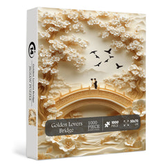 Golden Lovers Bridge Jigsaw Puzzle 1000 Pieces