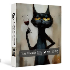 Tipsy Blackcat Jigsaw Puzzle 1000 Pieces