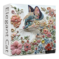 Elegantes Katzenpuzzle 1000 Stücke