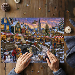 Warm Winter Village Jigsaw Puzzle 1000 Piece