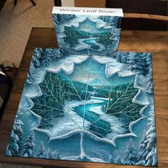 Winter Leaf River Jigsaw Puzzle 1000 Piece
