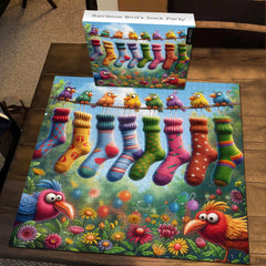 Rainbow Bird's Sock Party Puzzle 1000 pièces