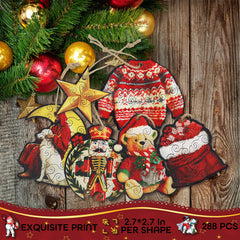 Adventskalender Weihnachtsschmuck Holzpuzzle