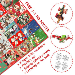 Vintage Christmas Advent Calendar Jigsaw Puzzle 1000 Stücke
