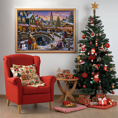 Warm Winter Village Jigsaw Puzzle 1000 Piece