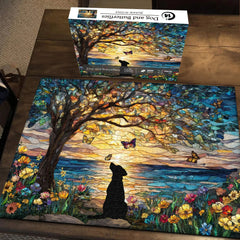 Dog and Butterflies Jigsaw Puzzle 1000 Pieces