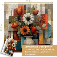 Geometrisches Blumenrhythmus-Puzzle 1000 Teile