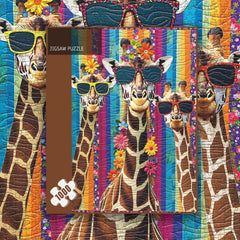 Fabric Giraffe Jigsaw Puzzle 1000 Pieces