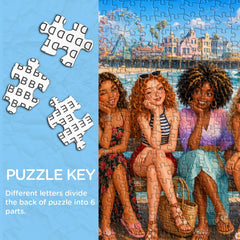 Girls' Coastal Getaway Jigsaw Puzzle 1000 Piece