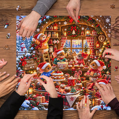 Christmas Mouse Bakery Jigsaw Puzzle 1000 Piece