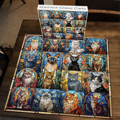 Buntes Kitty Collage Jigsaw Puzzle 1000 Stück