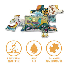 Retro -Vögel Puzzle 1000 Stück