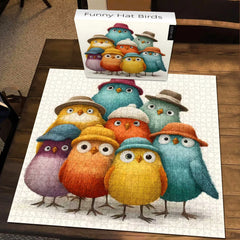 Funny Hat Birds Jigsaw Puzzle 1000 Pieces